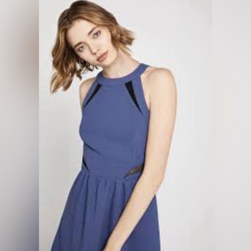 BCBGeneration Women's Blue Smoke Sleeveless Dress Size 4 🆕